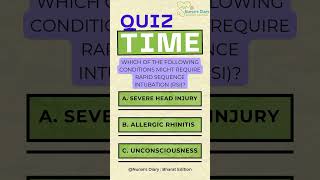 Rapid Sequence Intubation RSI Nursing MCQ Series 0178 quiz nursequiz ventilatorsettings [upl. by Joab]