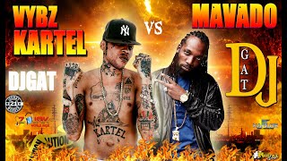 DJ GAT VYBZ KARTEL VS MAVADO SHOWDOWN MIXTAPE GULLY VS GAZA [upl. by Nohs873]