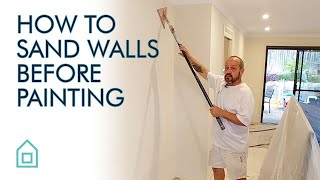 How to sand walls before painting  Home Renovation [upl. by Skoorb895]