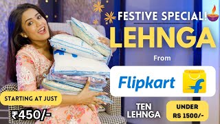 All new FLIPKART LEHENGA hual festive special  Tryon  Honest Review  gimaashi [upl. by Seitz]