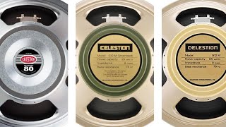 Celestions speakers Seventy 80 vs Greenback vs Creamback 65 [upl. by Lepper884]