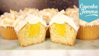 Mango Filled Coconut Cupcake Recipe  Cupcake Jemma [upl. by Telrahc849]