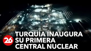 Erdogan y Putin celebran cooperación en la primera central nuclear de Turquía [upl. by Nosyrb]