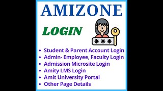 Amity Amizone Login  Student Full Info Easy Access [upl. by Eldred147]