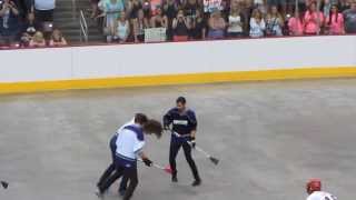 HANSON vs JONAS BROTHER Broom Ball Game  MixTape Festival 2013 Part 2 [upl. by Annavaig]