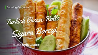 How to Make Crispy Turkish Cheese Rolls Sigara Borek or Cigarette Borek Easy Recipe [upl. by Noiwtna]