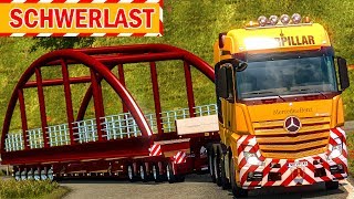 Spezialtransport 90 TONNEN schwere BRÜCKE ziehen  ETS 2 Special Transport DLC deutsch 11 [upl. by Lrem]