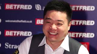 quotHe always wants to beat mequot Ding Junhui  1st Round Press Conference [upl. by Amiarom]