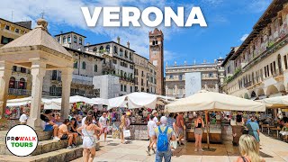 Verona Italy Walking Tour  4K UHD  with Captions [upl. by Kev]