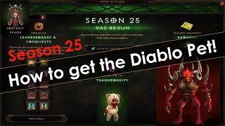 Diablo 3 Season 25 Journey Guide  How to Get the Diablo Pet [upl. by Gavrilla296]