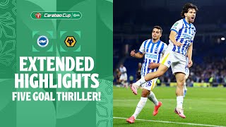 FIVE GOAL THRILLER  Brighton v Wolves extended highlights [upl. by Bobbi667]