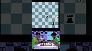 Vidit shows insane control on nerves with 17s chess chessgame chesscom chesspuzzle shorts fyp [upl. by Anairam]