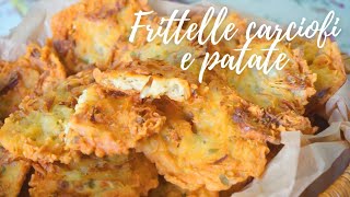 CON CARCIOFI E PATATE FATE QUESTE FRITTELLE  FRITTELLA CARCIOFI E PATATE  RICETTA FACILE E VELOCE [upl. by Akemak]