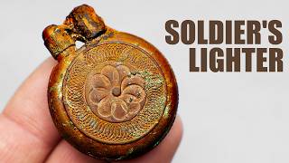 Soldiers Rusty WW1 Lighter Restoration 100 Years Underground [upl. by Hajidak]