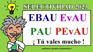 Examen MATEMÁTICAS SELECTIVIDAD EBAU  EvAU  PAU  PEvAU [upl. by Brey985]