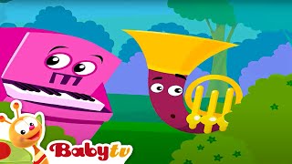 Sing dance 🕺🏻​💃🏼​​ with the Jammers and the French Horn 🎶 Musical Instruments for Kids BabyTV [upl. by Ramey]