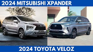 2024 Mitsubishi Xpander Vs 2024 Toyota Veloz as they are both excellent MPVs Comparison [upl. by Eynttirb]