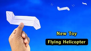 helicopter paper toy flying new flying toy plane make paper spinning helicopter notebook toy [upl. by Esbenshade]