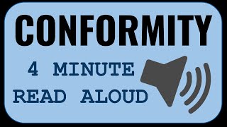 Conformity Read Aloud [upl. by Sac]