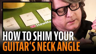 How to shim a guitar neck to adjust its angle [upl. by Ynneg]