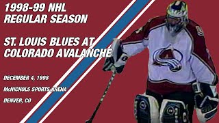 St Louis Blues at Colorado Avalanche  December 4 1998 [upl. by Ainak]