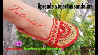 COMO TEJER SANDALIAS A CROCHET PARA DAMA PASO A PASO👡ESTILO ALPARGATA [upl. by Rosati]