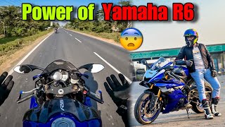 Riding BeerBikerSamy ‘s Yamaha R6 🔥 Kya Bike hai 😨 [upl. by Sainana419]