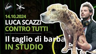 Luca Scazzi CONTRO TUTTI  Il taglio di barba in studio  La Zanzara del 14102024 [upl. by Jasisa]