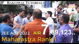 JEE Adv 2022 ToppersAIR 7 89 123 and many more celebrate their success at Bakliwal Tutorials Pune [upl. by Sabra]