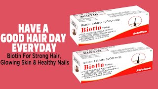 Refollium Biotin Maximum Strength for Hair Skin amp Nails500010000 mcg Tablets biotin refollium [upl. by Panter]