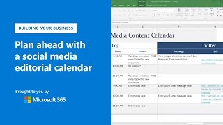 How to create a social media calendar with Microsoft Excel [upl. by Utley139]