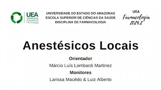 Anestésicos Locais [upl. by Adda]