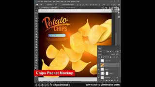 Chips Packet Mockup In Photoshop CC editpointindia photoshopphotodesign [upl. by Sura]