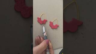 Textured Dangle Earrings  Polymer Clay  earring Making  tutorial [upl. by Nessim]