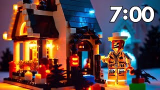 7 Minute Halloween Countdown Timer With Halloween Music  Lego Inspired [upl. by Enimisaj236]