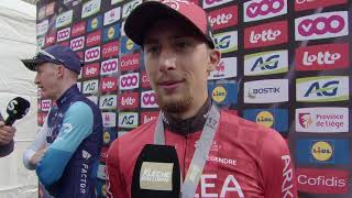 Kévin Vauquelin  Interview à larrivée  La Flèche Wallonne 2024 [upl. by Clarisa]