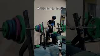 95 KG Bench Press At 70 KG Bodyweight Naturally  bench press  chest workout  Shorts [upl. by Dirgni]