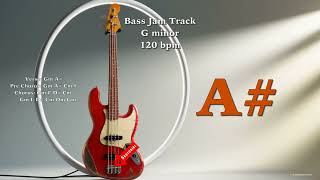 Bass Backing Track  G minor 120bpm [upl. by Delbert767]