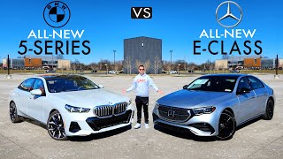 BABY FLAGSHIPS  NEW 2024 BMW 5Series vs 2024 Mercedes EClass Comparison [upl. by Marita]