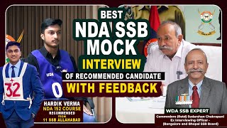 Best NDA SSB Mock Interview with Feedback of Recommended Candidate  Best SSB Coaching in Lko India [upl. by Minda]