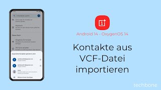 Kontakte aus VCFDatei importieren  OnePlus Android 14  OxygenOS 14 [upl. by Omrelliug]