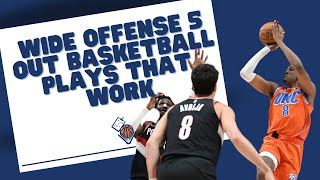 Wide Offense 5 Out Basketball Plays that Work [upl. by Alikat178]