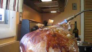 how to glaze a ham with a blow torch [upl. by Htenywg]