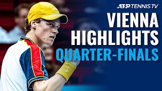 Alcaraz vs Berrettini Sinner Tiafoe Zverev Ruud All Play  Vienna 2021 QuarterFinal Highlights [upl. by Ecinnahs]