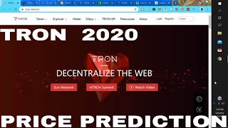 Tron Price Prediction 2020 Tron Crypto Coin Price Prediction Tron News Today Trx Cryptocurrency [upl. by Myra]