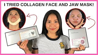 ABOUT ME MediAnswer Collagen Firming Up Mask and Lift Up Band Review [upl. by Royo680]