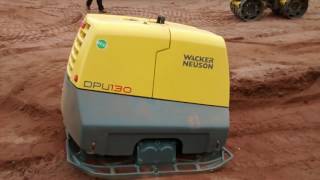 Wacker remote controlled compaction plate demo [upl. by Elleimac]