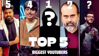 Top 5 biggest Youtuber in India❤️ [upl. by Einnov]