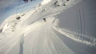 Race Ski vs Snowboard HD 720p [upl. by Sianna]