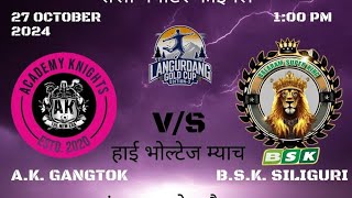 3rd Quarter Final of Langurdang Gold Cup AK Gangtok Sikkim Vs BSK Siliguri [upl. by Norri896]